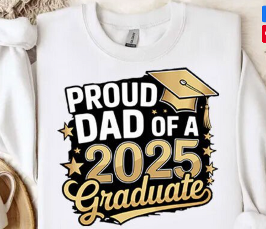 DTF Print_Proud Dad of Graduate