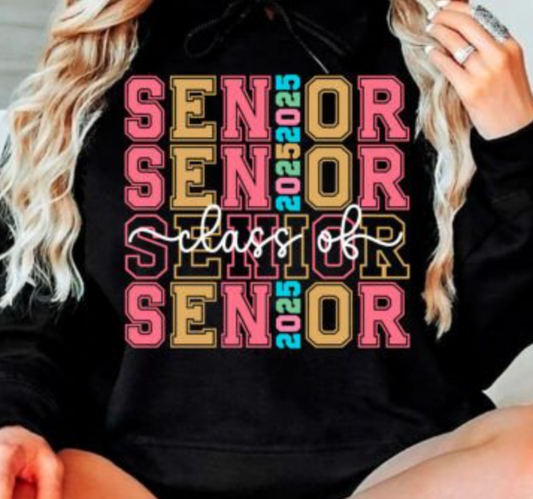 DTF Print_Senior Class of 2025 Colorful