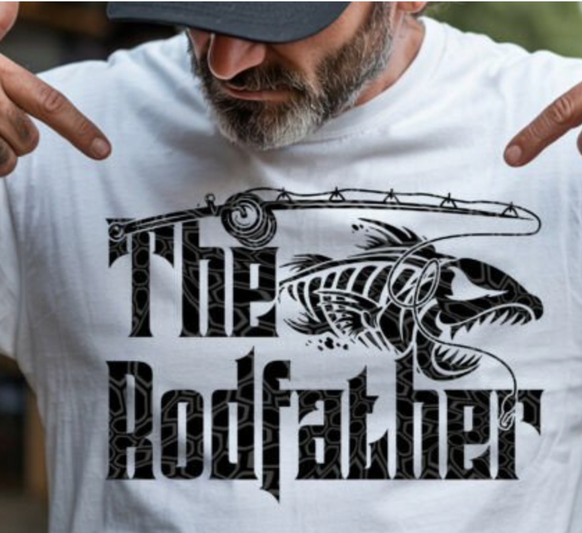 DTF Print_ Father's Day Funny Fishing, the RODfather