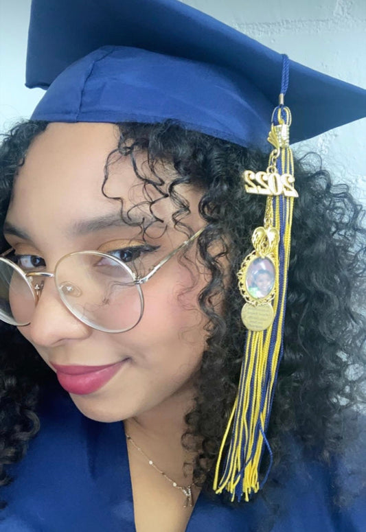 Custom (Photo) Memorial Graduation charm, Graduation tassel charm with Gift Box