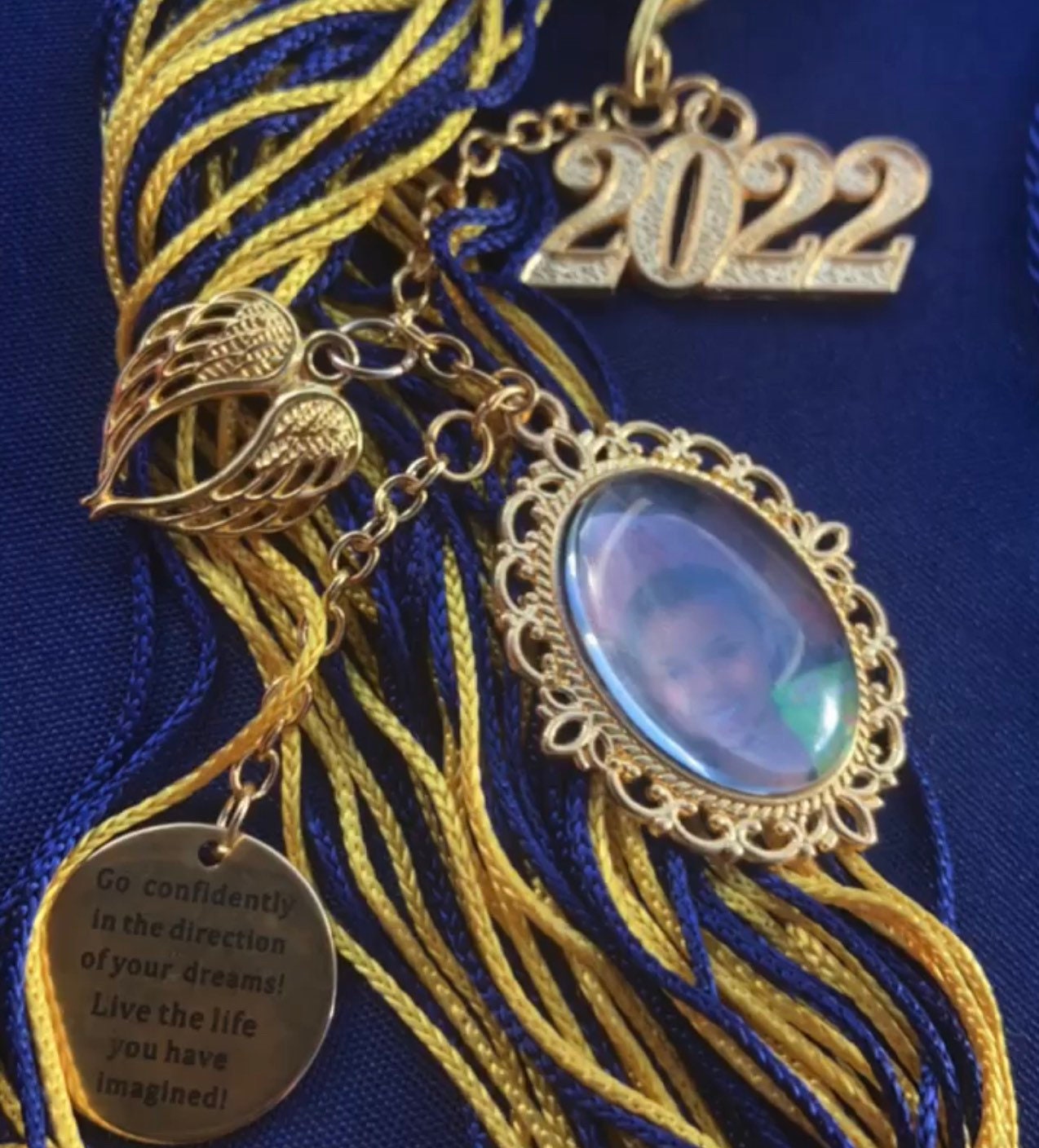 Custom (Photo) Memorial Graduation charm, Graduation tassel charm with Gift Box