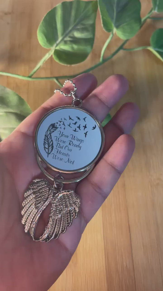 Beautiful Memorial Rear View Mirror Charm